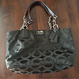 Coach Black Patterned Shoulder Bag